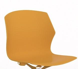 Chaise de réunion Frill avec pied pyramidal - Mobel Linea. - Orange_1