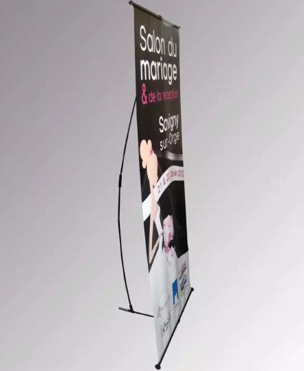 L Banner Eco - Totem pliable 60x160 cm - Stand économique avec visuel inclus et sac de transport_1