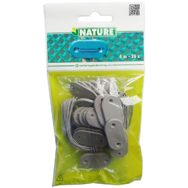 Nature kit de fixation pour clôture de jardin 27 pcs gris 419793_1