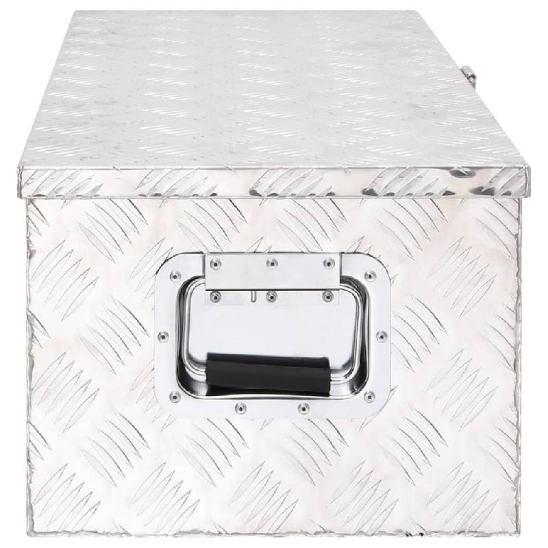 Vidaxl boîte de rangement argenté 80x39x30 cm aluminium 152252_1