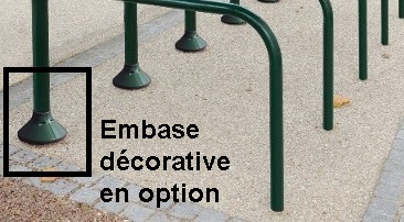 Arceau cycles et motos avec signalétique - Forum - Réf 8207535 - acier peint, tubes Ø50 et Ø76 mm, mât signalétique 2900 mm_1