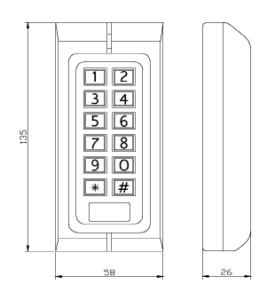 Clavier à code ZX-510 - Lecteur de proximité autonome, anti-vandale et étanche IP67_1