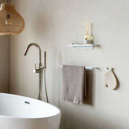 Crochets à serviettes MindSet - Lot de 2 - Mineral Fresh White - Aluminium - Supporte jusqu'à 2kg_1