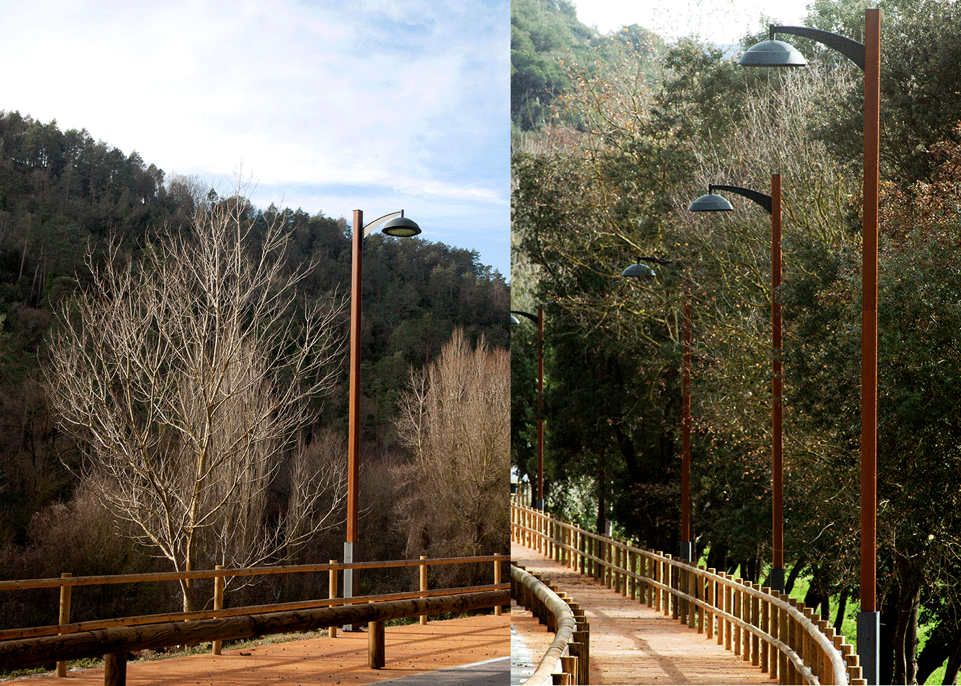 Mât résidentiel Fusta 60 - Base en acier galvanisé et réhausse en bois exotique traité_1