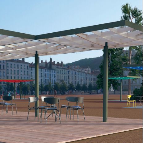 Pin135 - passages couverts - mmcité - Module carré avec lumière LED et toit végétalisé_1