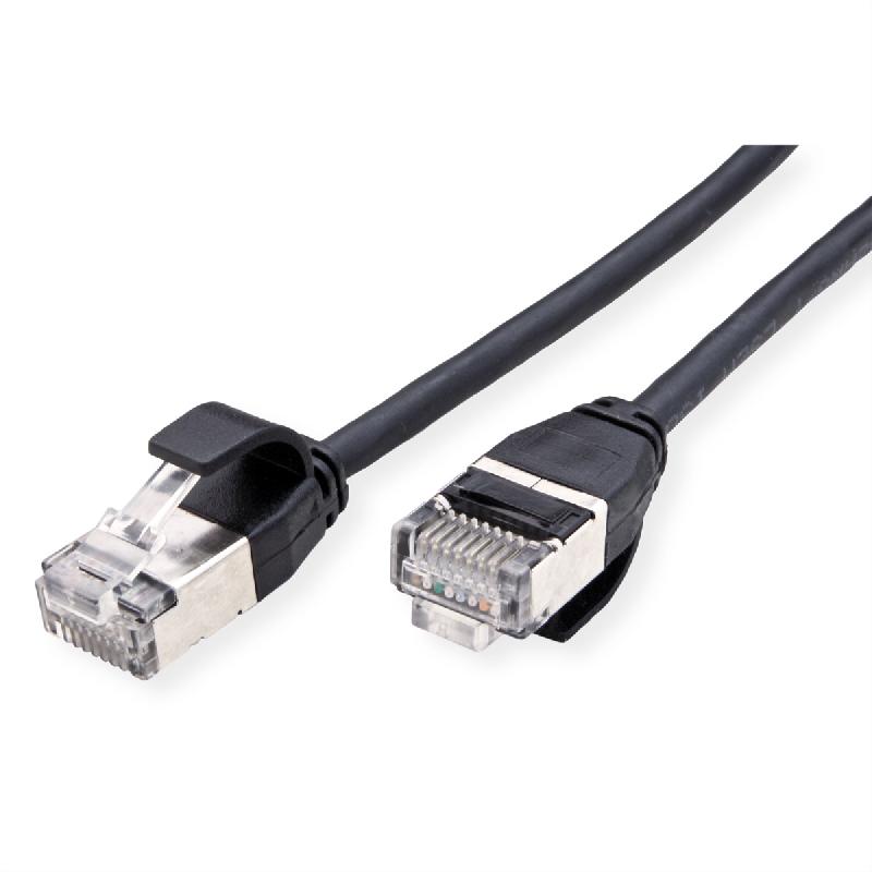 ROLINE Cordon DataCenter U/FTP Cat.6A (Classe EA), LSOH, slim, noir, 0,5 m_1