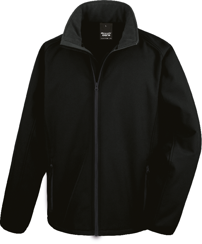 Veste Softshell Homme Printable - Résistante à l'eau, coupe-vent, lavable à 60°C - Réf: R231M_1