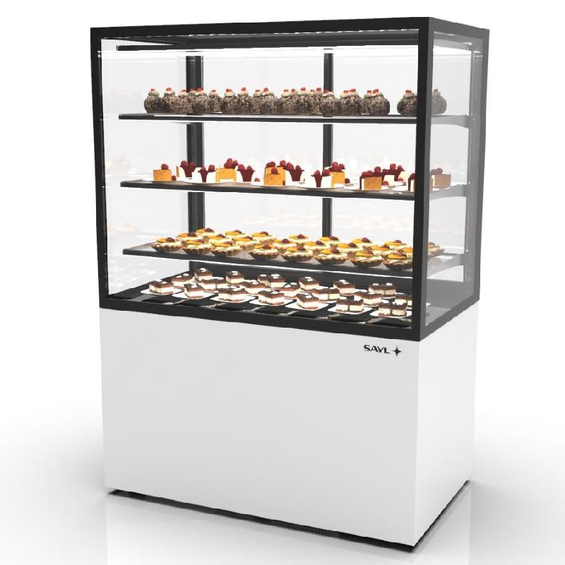 Vitrine réfrigérée INTEGRA sur base - 1000 mm - 4 niveaux - H1400 mm - IN100/80-140 | Sayl Barcelona - Accès arrière, 815 mm, 1400_1