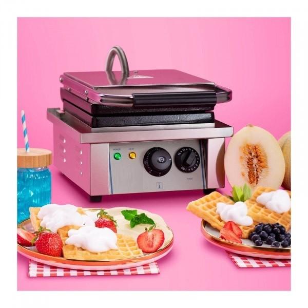 Gaufrier professionnel en acier inoxydable - Plaques en fonte - 2000W - Gaufres belges 17x10cm_1