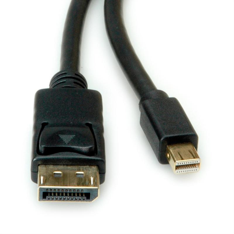 ROLINE Câble Mini DisplayPort v1.4, mDP M - DP M, noir, 2 m_1