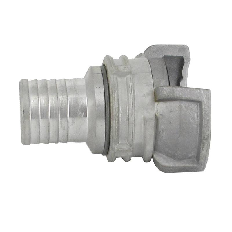 Demi-raccord symétrique avec verrou - DN 40 mm - Embout annelé Ø 35 mm - Alu_1