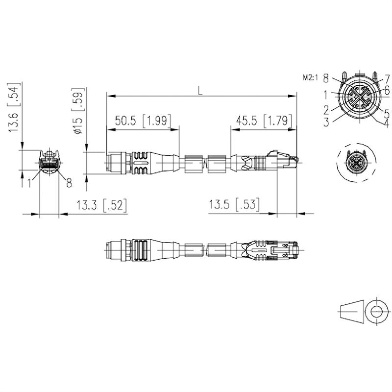METZ CONNECT Câble Ethernet industriel M12-RJ45, codage X, 10 m_1