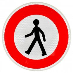 Panneau d'interdiction B9A - Accès interdit aux piétons_1