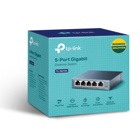Switch RJ45 5 ports 10/100/1000 Mbps TP-Link - Design compact et transfert rapide de fichiers volumineux_1
