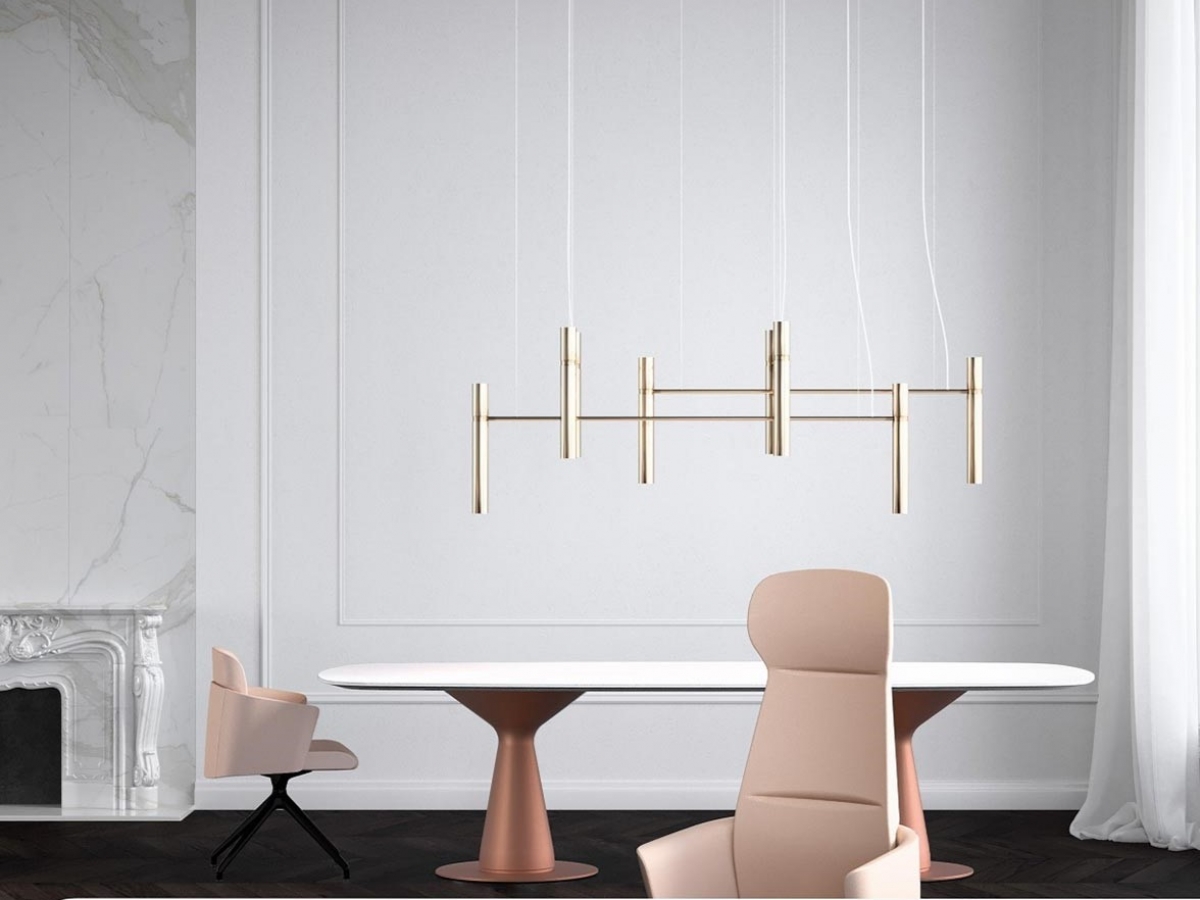 Table de réunion METAR en bois et métal - Élégance, fonctionnalité et design contemporain_1