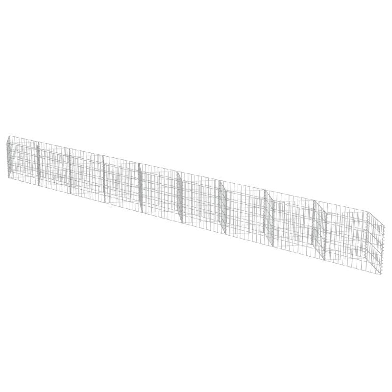 Vidaxl mur de gabion acier galvanisé 630 x 30 x 50 cm 143574_1