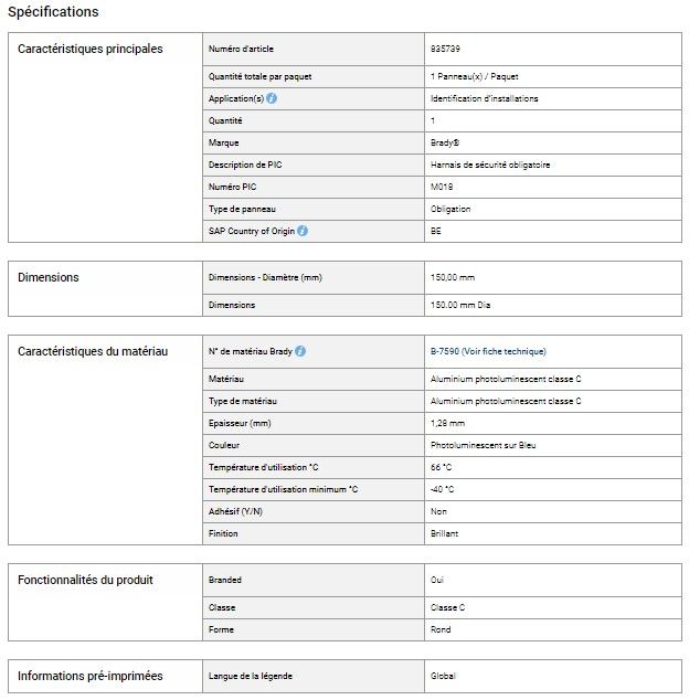 835739 - signalisations sécurité travail - brady - dimensions: 150.00 mm dia_1