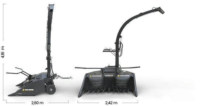 Machine agricole Challenger 3 avec système breveté de hachage