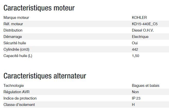 Diesel 6500 TE XL C5 groupe électrogène - Kohler - 5,20 kW - 6,50 kVA - 50 Hz_1