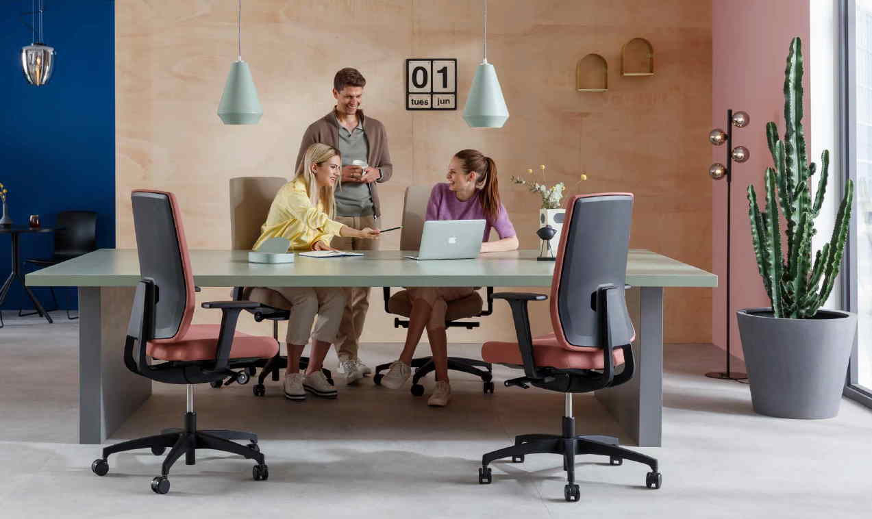 Fauteuil ergonomique de bureau design - écologique et durable - assise rembourrée confortable - INDEED_1