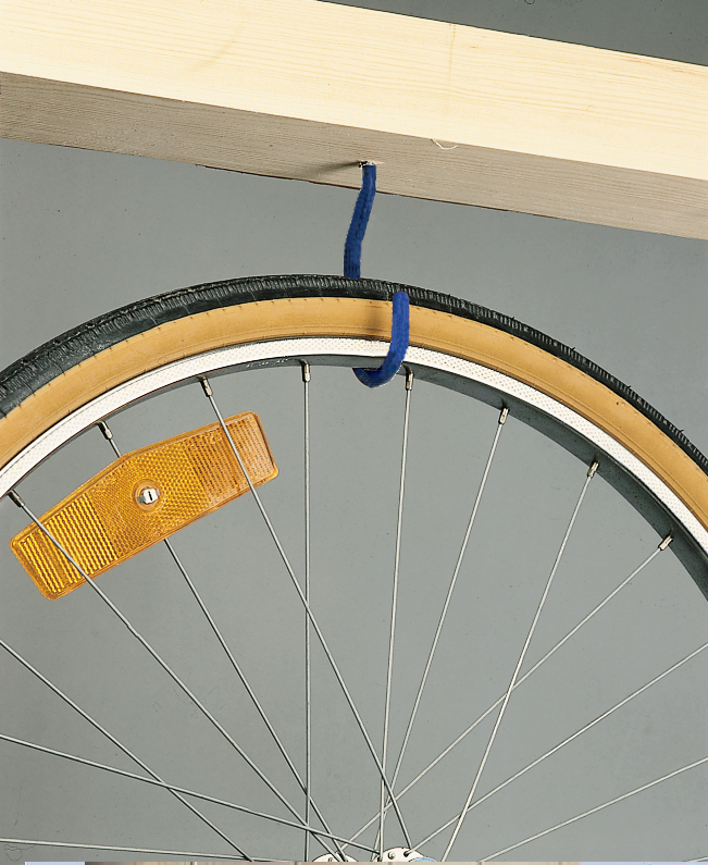 MOTTEZ - Crochet à vis petit modèle B039V - Tube Ø 9mm gainé - Fixation plafond_1