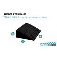 Sku trp6mconf - Rampes de trottoir en caoutchouc recyclé - capacité 5000kg - Surface antidérapante et canaux pour câbles_1