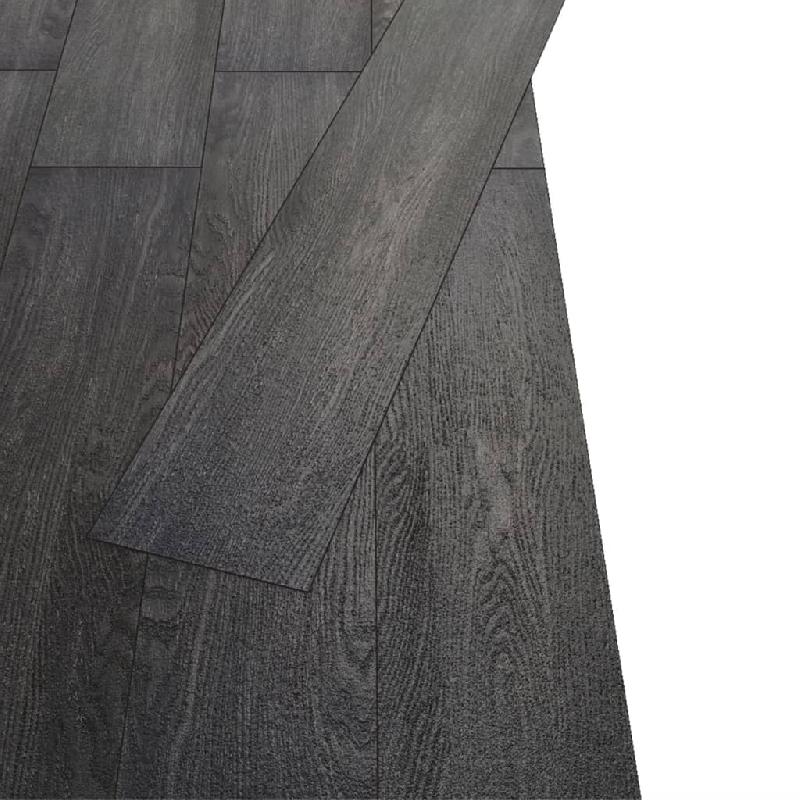 Vidaxl planches de plancher pvc non auto-adhésif 4,46 m² 3 mm noir 146595_1
