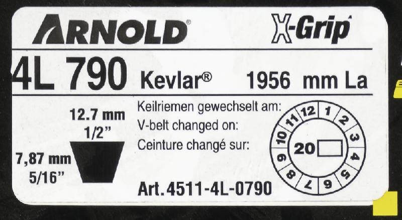 Courroie trapézoïdale X-Grip V - type 4L790_1