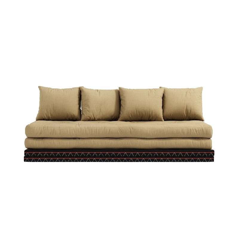 Canapé convertible CHICO en tatami et futon pour couchage 140x200 cm