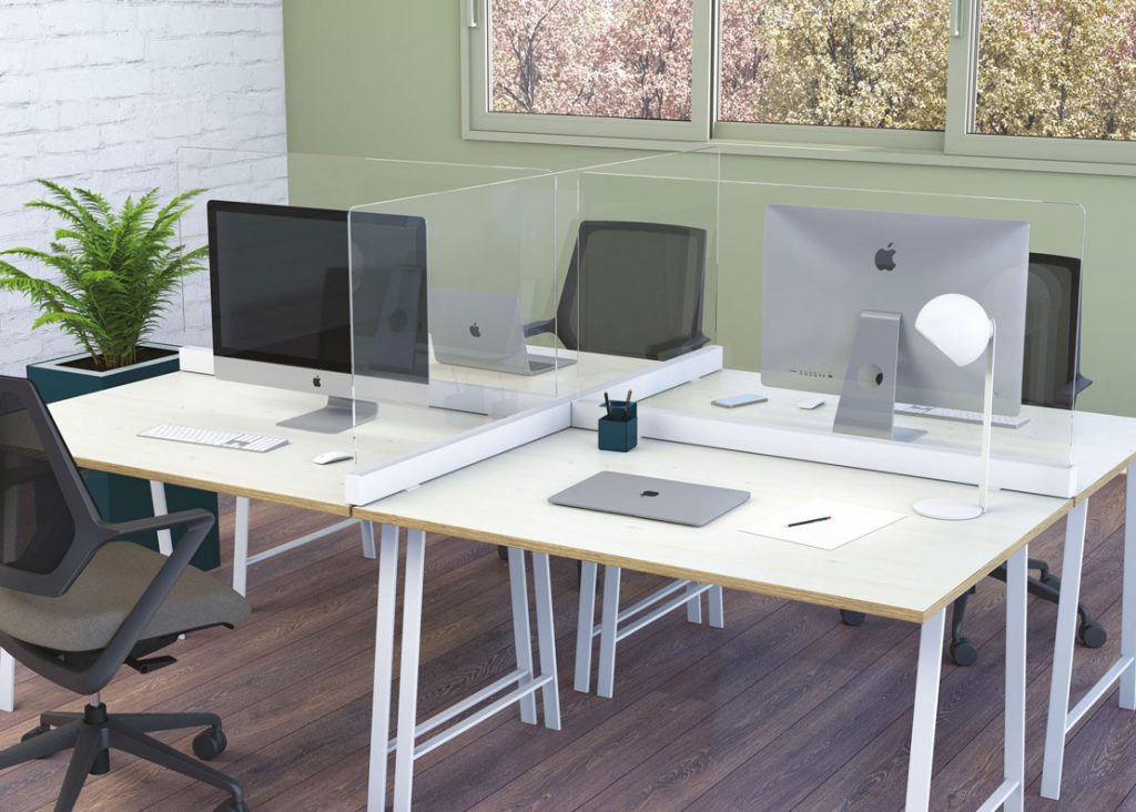 Cloison de bureau pratique et hygiénique pour la sécurité en entreprise_1