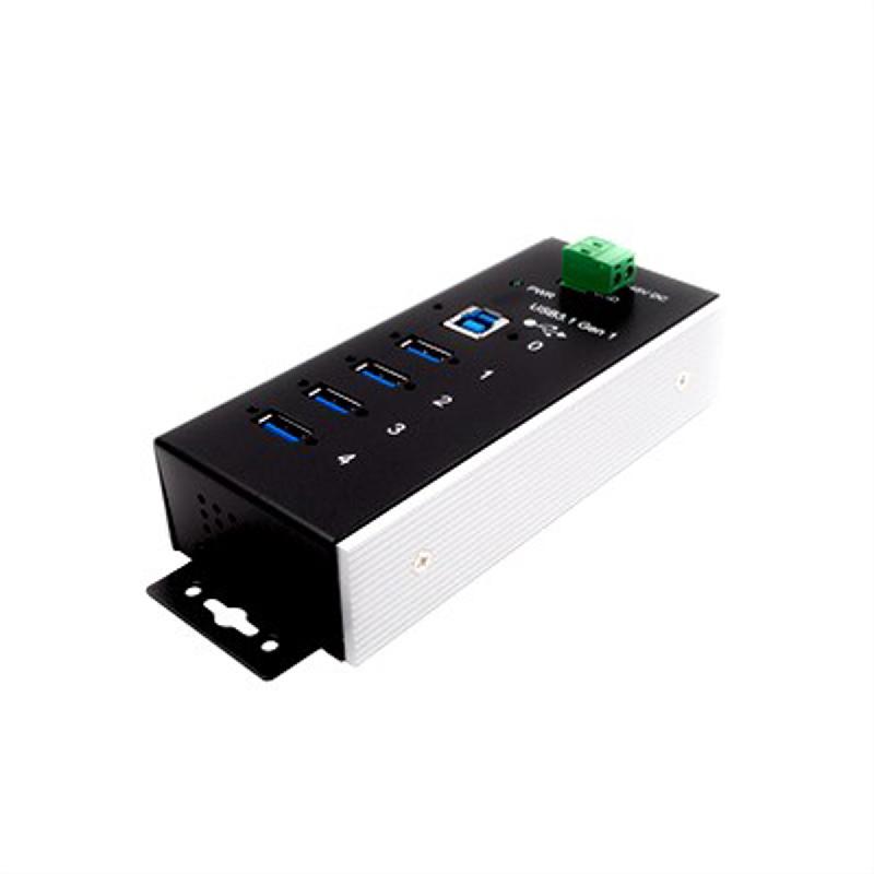 EXSYS EX-1185HMVS-WT Hub USB3.0 métal à 4 ports, Din, plage de -40°C à 85°C_1