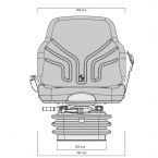 Siège de tracteur - Grammer AG - Compacto Basic XS PVC - course de la suspension : 60 mm - 55080_1
