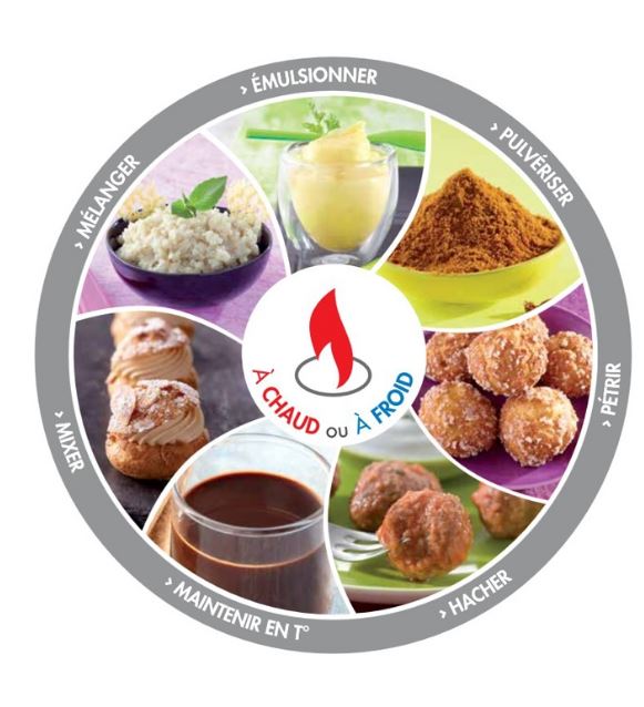 Cutter blender chauffant - Robot Cook - 1800W - Cuve inox 3,7L - Programmable jusqu'à 140°C_1