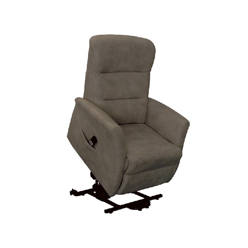 Fauteuil relax releveur électrique Mios bi-moteur - tissu brun taupé - confort compact et adaptable_1