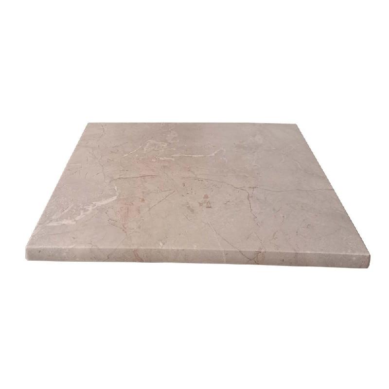 Plateau rectangle de table d'extérieur Werzalit  60x70cm décor Marmor beige_1
