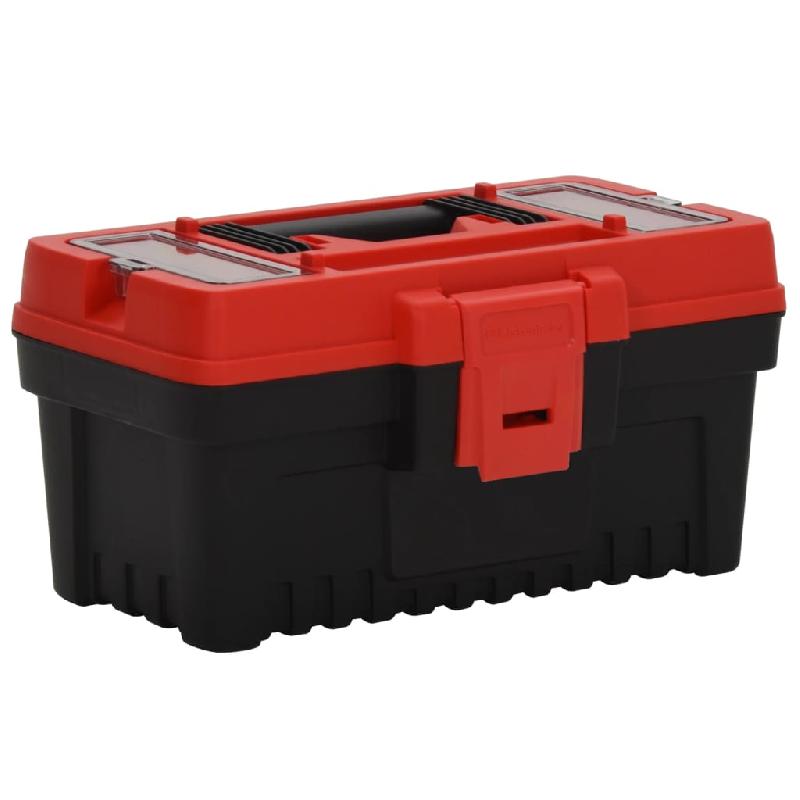 Vidaxl ensemble de boîtes à outils 2 pcs noir et rouge polypropylène 152102_1