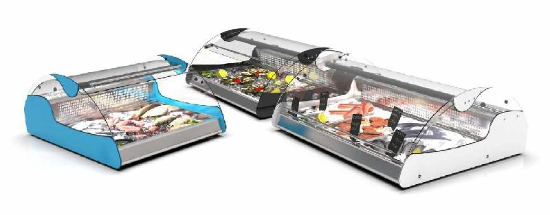 Vitrine réfrigérée spéciale Poissons 2 bacs GN 1/1 statique XL SAYL - Blanc_1