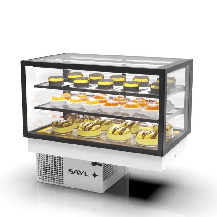 Vitrine réfrigérée INTEGRA Drop-In - 3 niveaux - 1000 mm - H515 mm | Sayl Barcelona_1