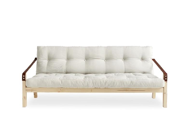 BANQUETTE FUTON POETRY EN PIN MASSIF COLORIS NATUREL COUCHAGE 130 X 190 CM._1