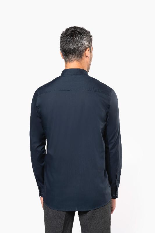 Chemise col mao manches longues - Réf: K515 - Kariban - 65% polyester / 35% coton popeline - Facile d'entretien_1