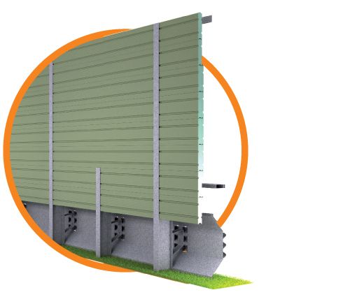 H2-W2 3 ondes - glissière de sécurité Marcegaglia Buildtech - barrières intégrées insonorisantes sur remblai_1