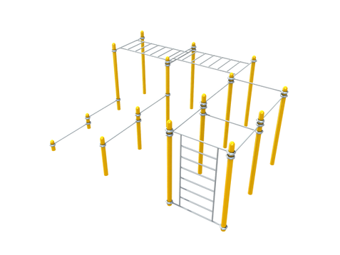 Her-04 - Équipements de street workout - Herkules - Station avec barres à pompes, tractions et échelles_1