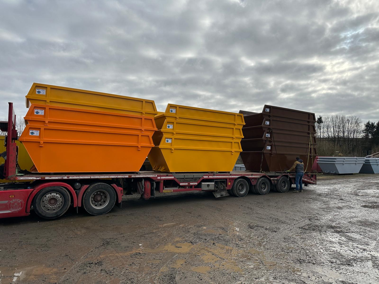 Conteneur en acier HARDOX sur mesure pour capacités de 2 à 40 m3