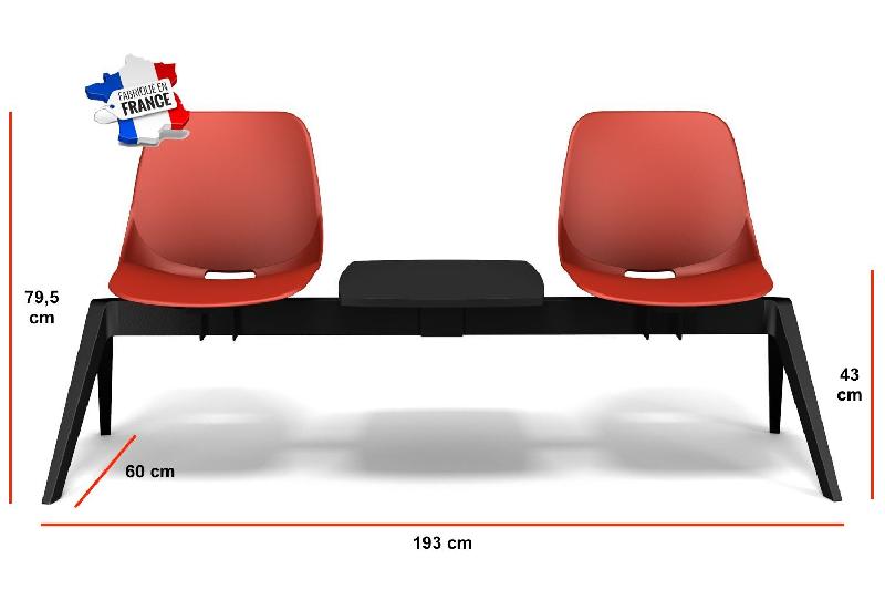 Poutre d'accueil BAKEA - Sokoa - Vert, 2 places + 1 tablette_1