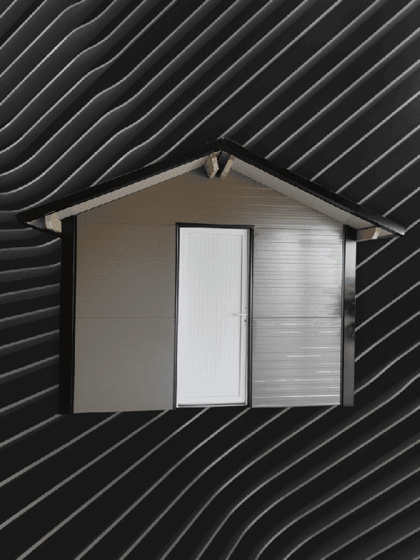 Abri de jardin isolé - ABRISO - panneaux sandwich, porte de service, plusieurs coloris et dimensions_1