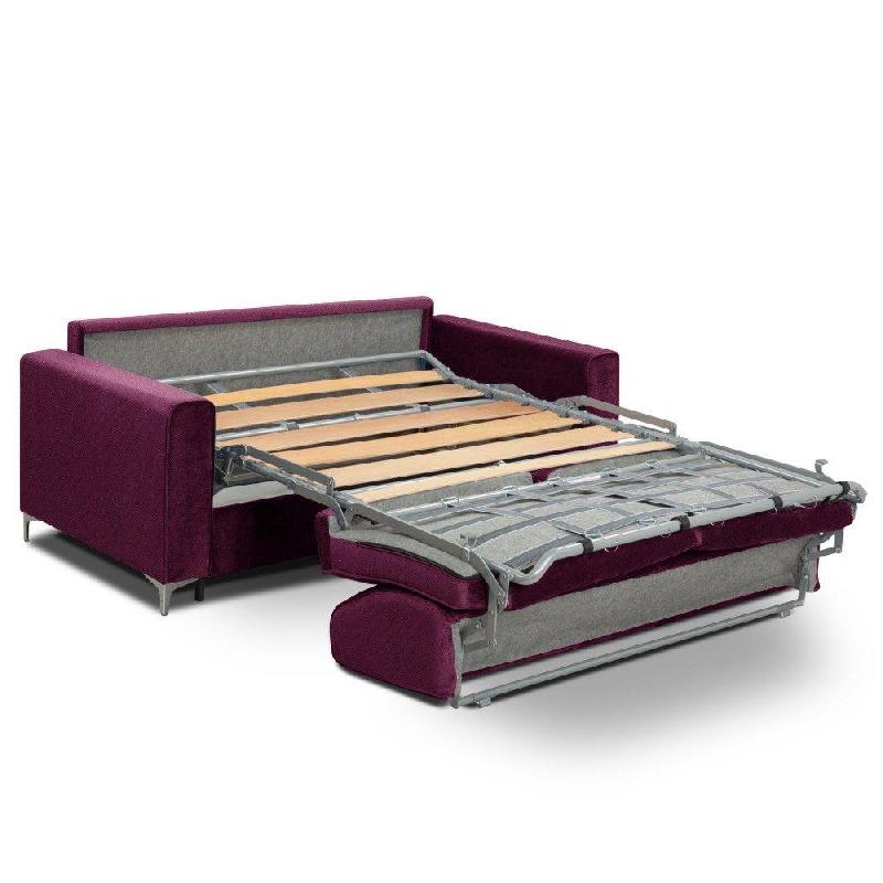 Canapé convertible express Jackson 160cm - Sommier à lattes - Tweed fuchsia - Matelas 16cm - Mécanique italienne RENATONISI_1