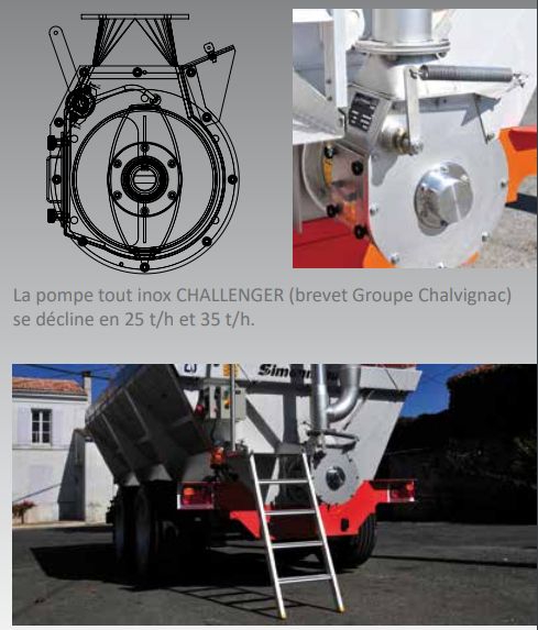 Pompe Challenger intégrée aux remorques Maitre-Simonneau