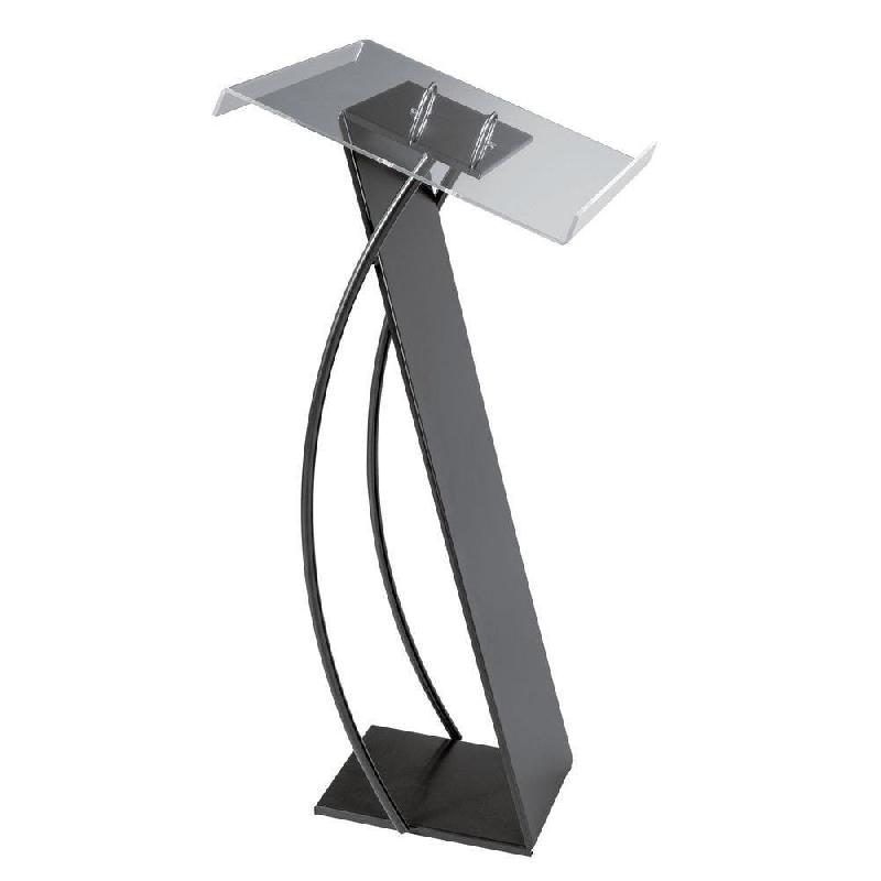 Présentoir lutrin noir A4 sur pied métal Z - 46x42x102cm - 13,5 kg_1