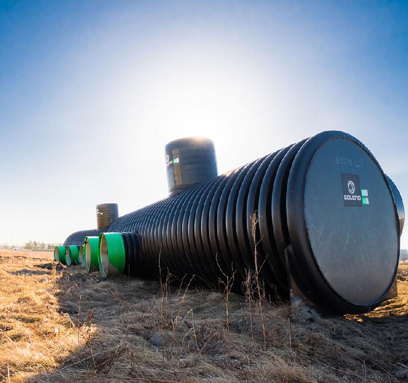Unité de prétraitement des eaux pluviales par décantation - Soleno - capture des sédiments et hydrocarbures - modèle PEHD durable_1