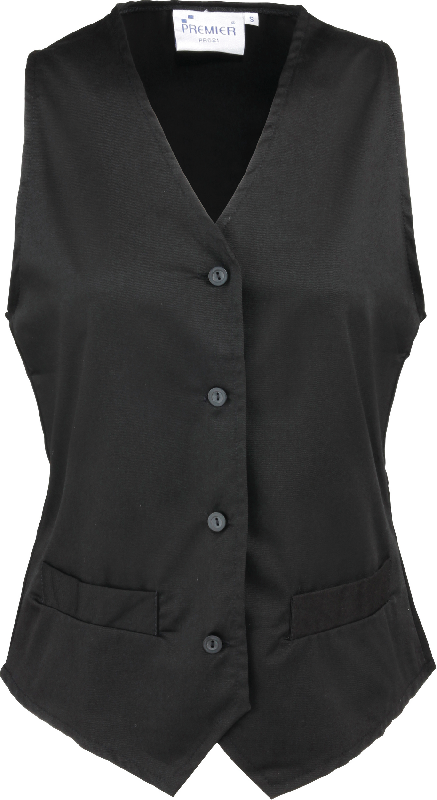 Gilet de serveuse - Premier - Réf: PR621 - 65% polyester / 35% coton sergé - Tissage souple et solide_1